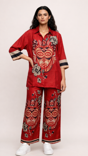 Crimson Charm Co-ord Set