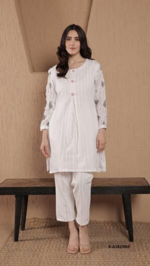 Ivory Pleat Co-ord Set